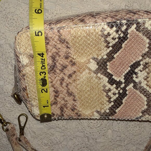 Madewell Snake Embossed Leather Transport Crossbody Bag - Picture 9 of 12